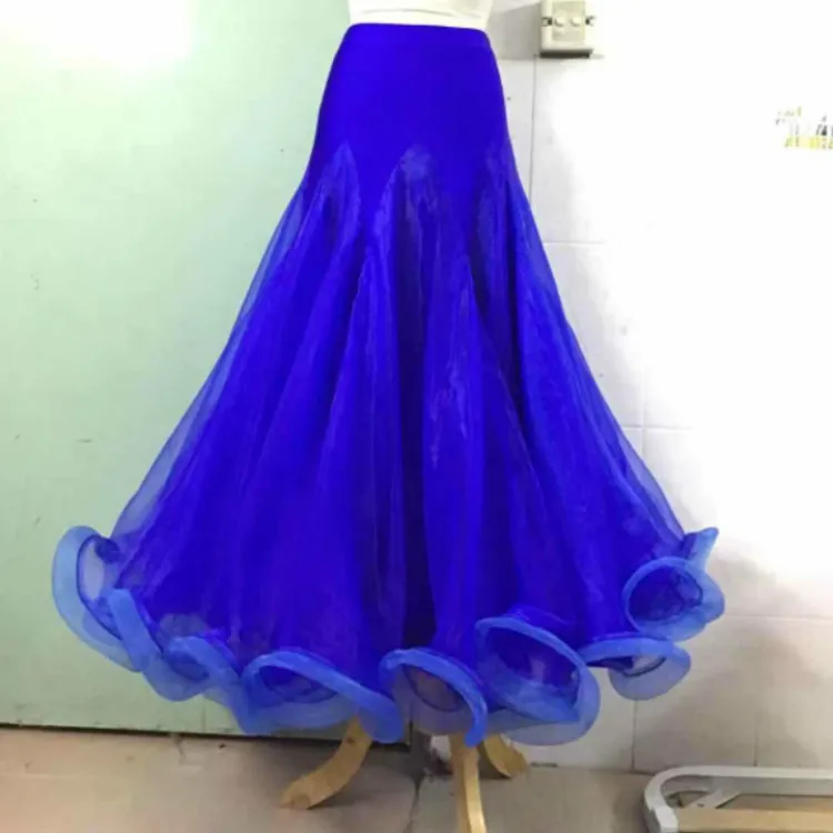 2020 new modern dance waltz big swing skirt dance performance competition skirt customized social dance practice clothes