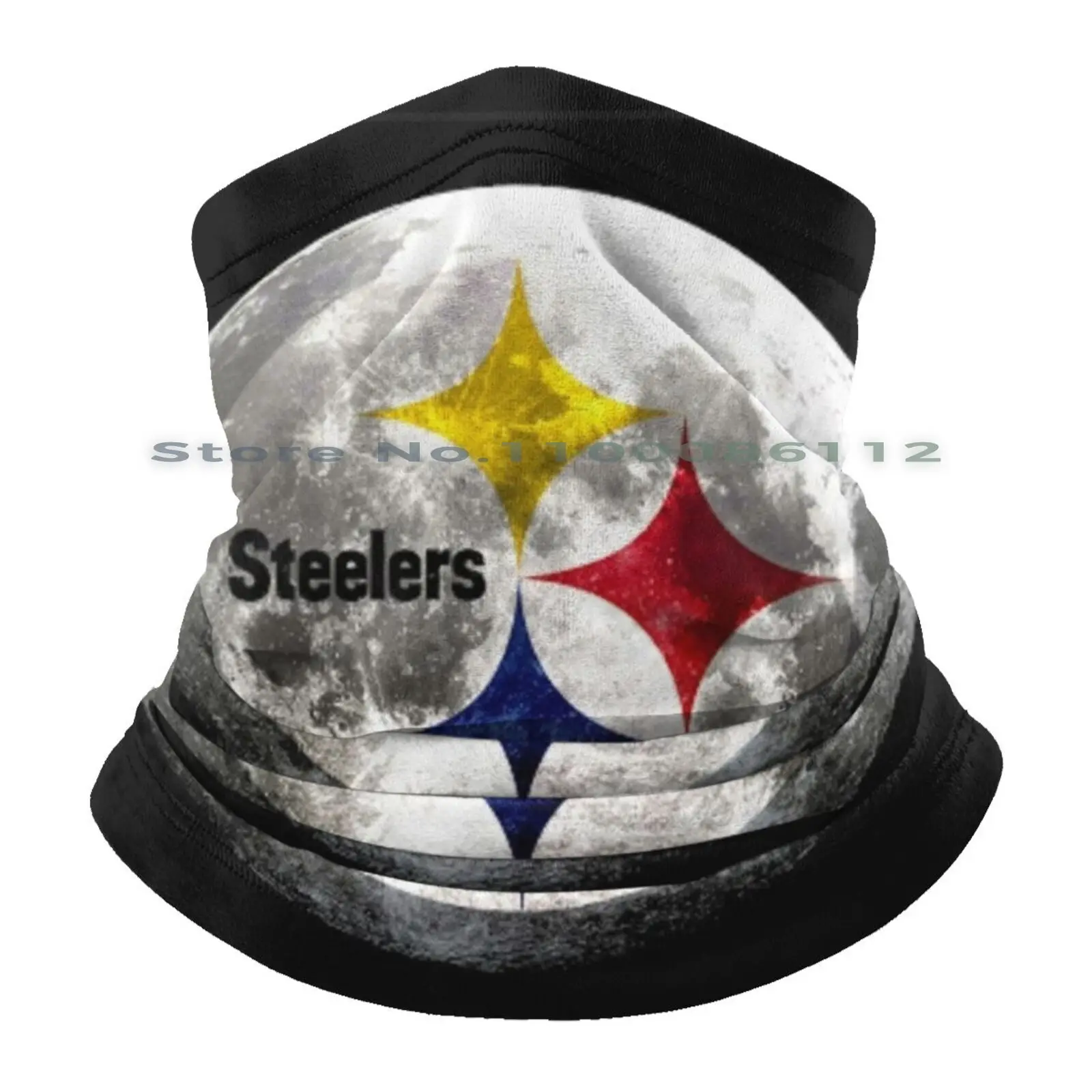 Steelers Moon Logo Bucket Hat Sun Cap Mouth Face Mask Steelers Logo Sports Fan Moon Stars Foldable Outdoor Fisherman Hat