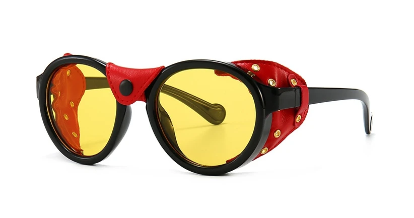 46311 Steam Punk Oval Winddicht Goggle Sonnenbrille Vintage Herren Damen Shades UV400 Vintage Brille – Detail 10