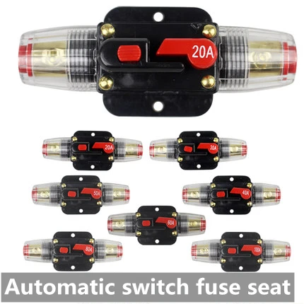 Car Truck Circuit Breaker Self-recovery 20A 30A 40A 50A 60A 80A 100A 125A 150A Auto Audio Fuse Holder Power Insurance 12V 24V