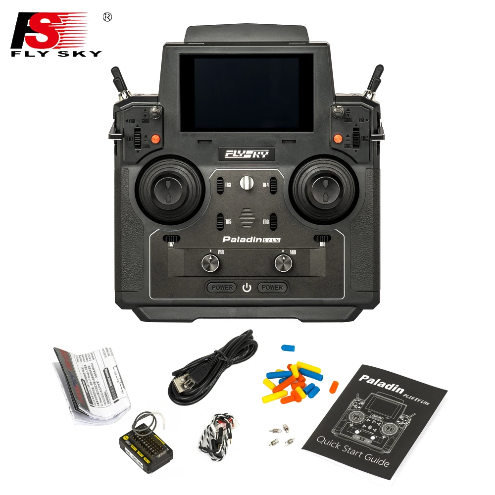 Flysky Paladin PL18 EV 2.4G 18CH AFHDS 3 Radio Transmitter FS-FGr12B/ FGR8B i-BUS/S.BUS/PPM/PWM Receiver For RC FPV Racing Drone