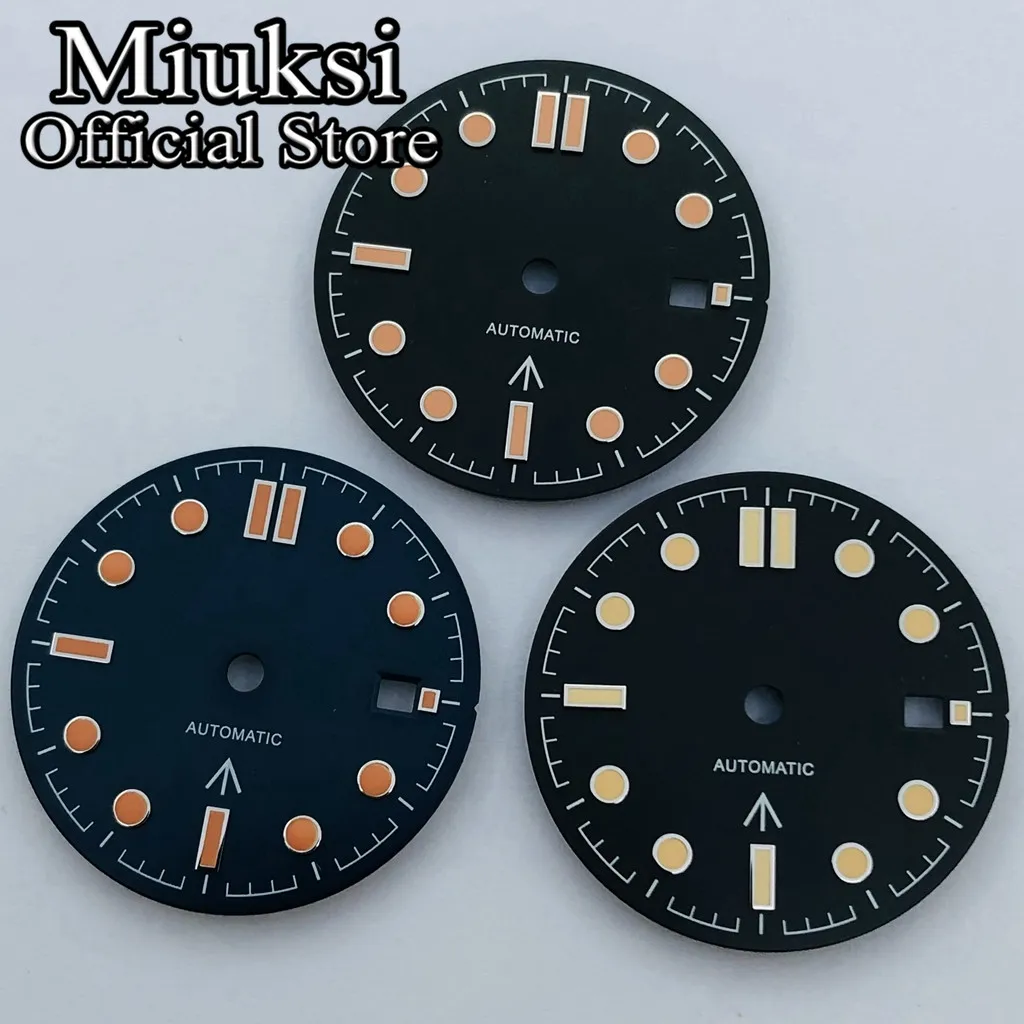 Miuksi 31mm sterile dial luminous fit NH35 NH36,ETA 2824 2836,Miyota 8205 8215 821A,Mingzhu DG2813 3804,Seagull ST1612 movement