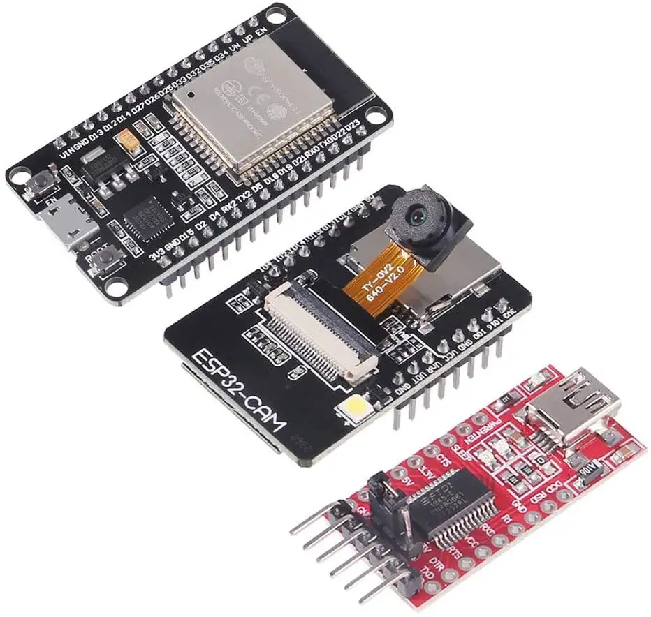 ESP32 Cam WiFi Development Board with OV2640 Camera Module + ESP-32S Development Board WiFi NodeMCU-32S Module + FT232RL