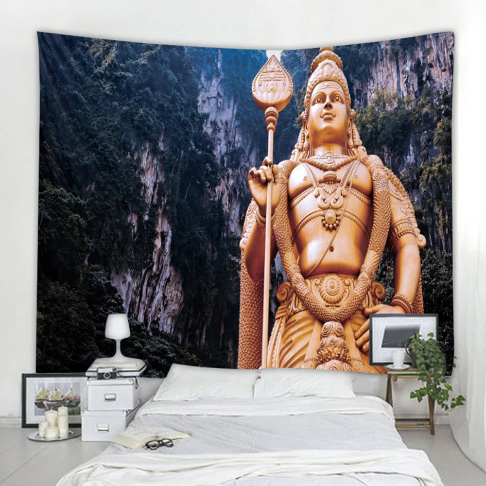 

Индийский Будда, медитирующий, украшение для дома, художественный гобелен, хиппи, богемная мандала, настенное украшение для спальни, коврик для йоги