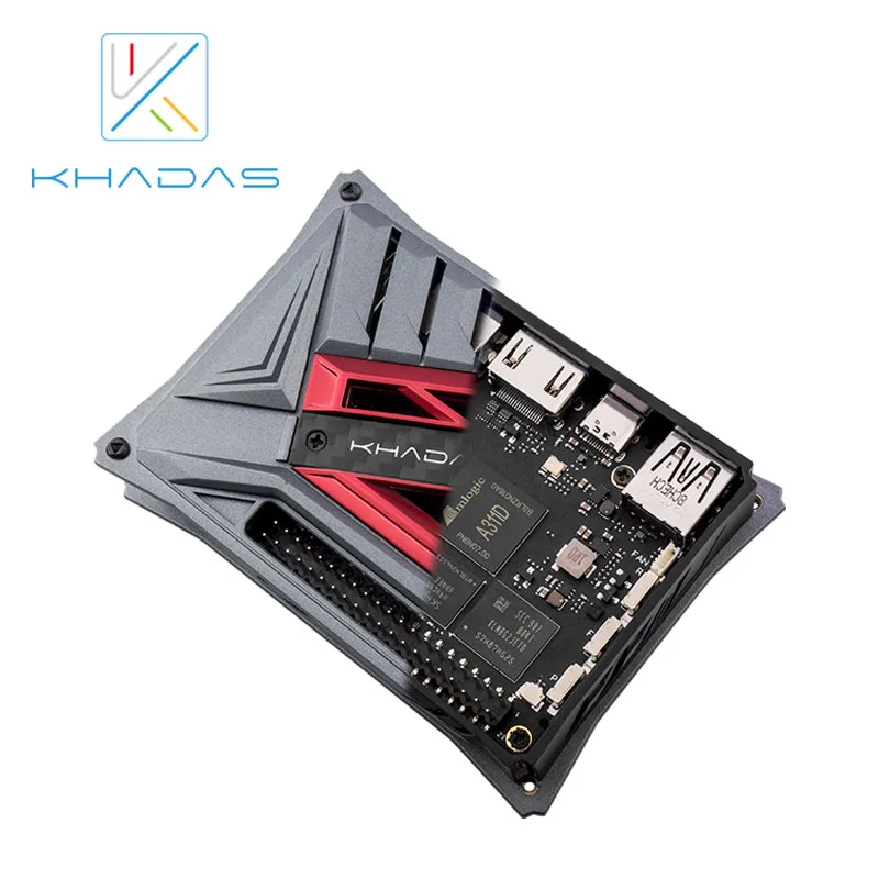 Khadas poderoso vim3 pro computador de placa única 4gb + 32gb placa desenvolvimento amlogic a311d com câmera dupla/display 4k 2.2ghzowo