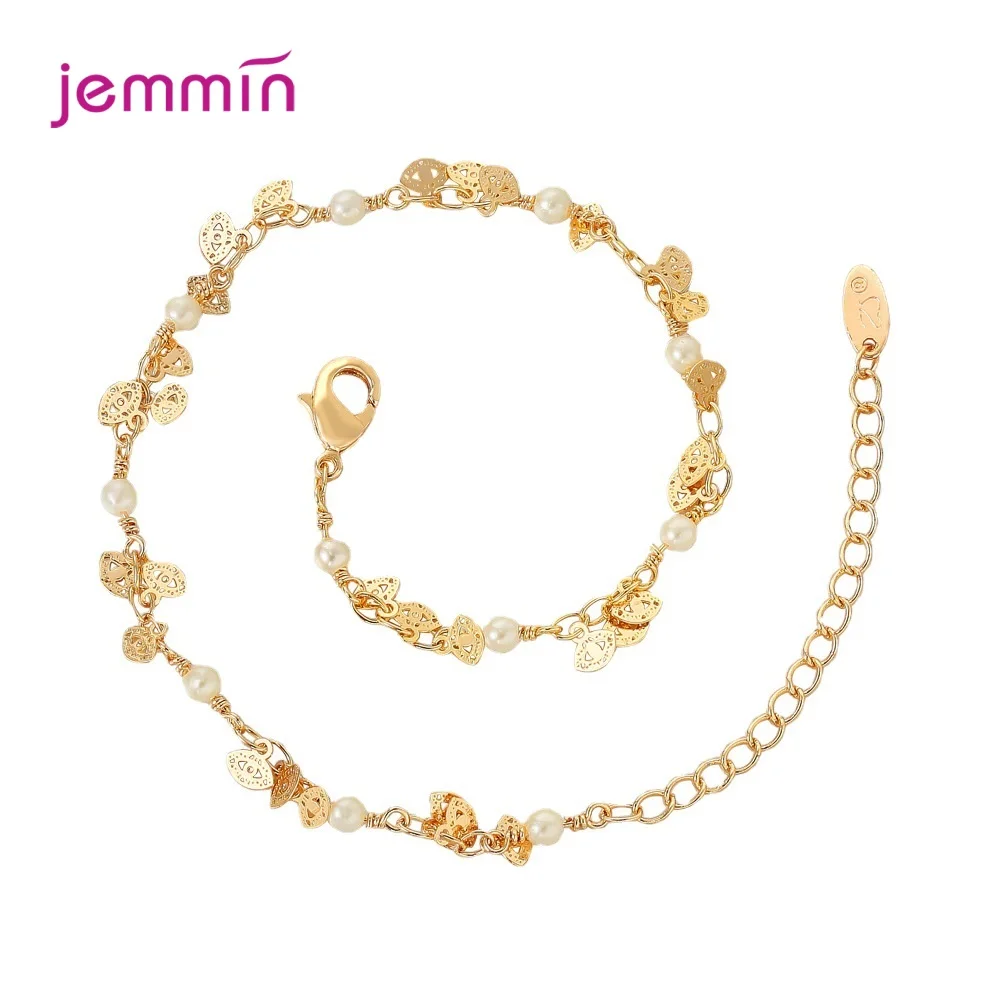 

New Arrival Vintage Gold Charm Pearl Bracelet For Women Girls 925 Sterling Silver Designer Jewelry Wholesale