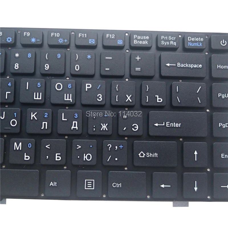 Imagem -06 - Teclado Laptop Preto ru Inglês Americano para Prestigio Smartbook 141s Psb141s 343000041 dk Mini 300a Substituição em Russo