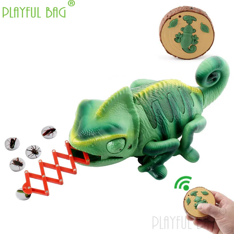 

Fun Children's electric infrared remote control crawling chameleon breathing lamp strange insect trap toy vd01