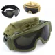 Gafas tácticas de protección para airsoft y paintball, lentes intercambiables, resistentes a impactos y con protección UV