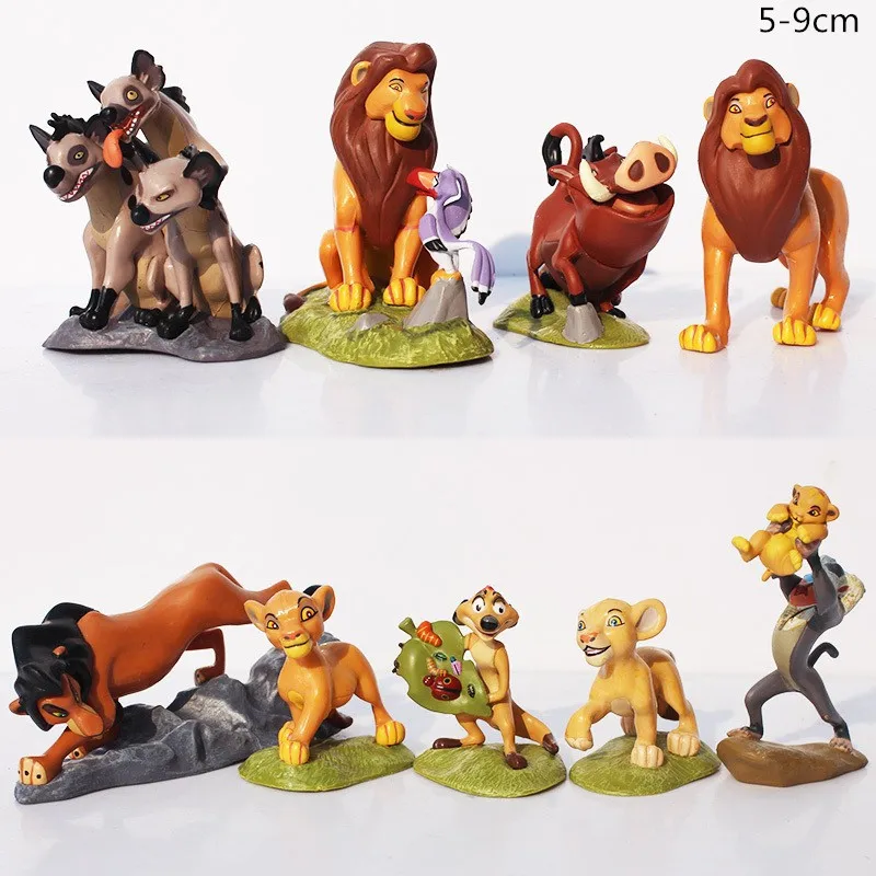 Figurines de Dessin Animé à Motif de Le Lion en PVC, 9 – 12 Pièces, Jouet Poupée Type Bunga, Beshte, Fuli, Ono, Nala, Timon, Pumbaa, Sarabi, Sarafina