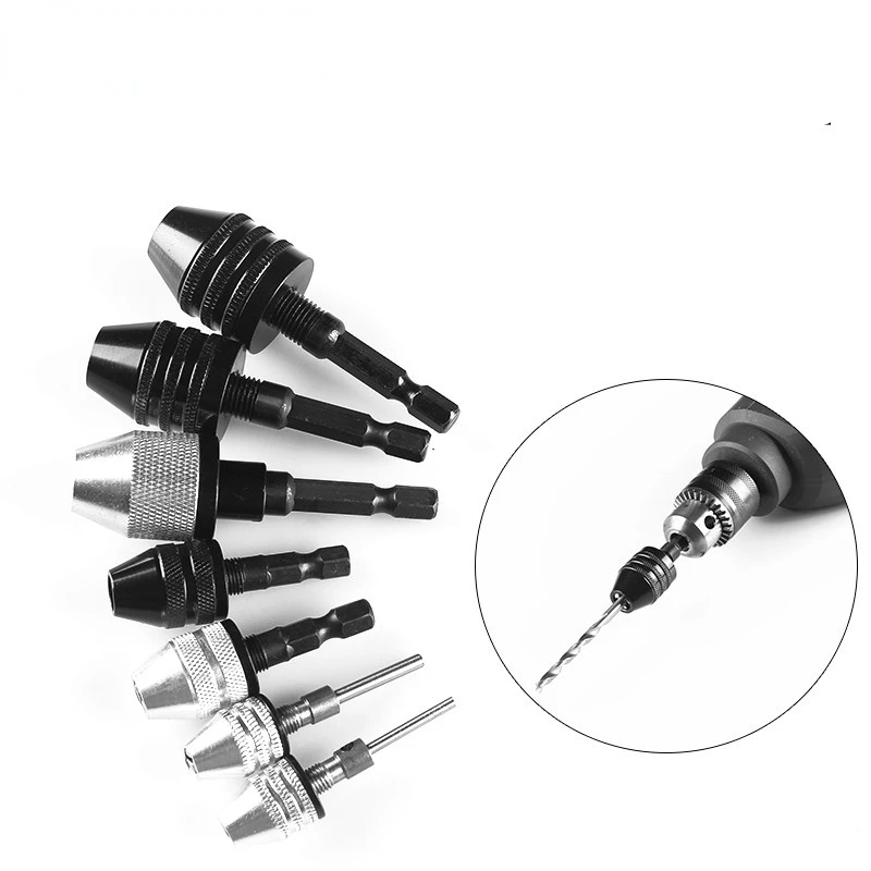 1PC Quick Change Keyless Drill Bit Chuck Hex Shank Adapter Converter Tool Three-Jaw Chuck Electric Grinder Drill Chuck