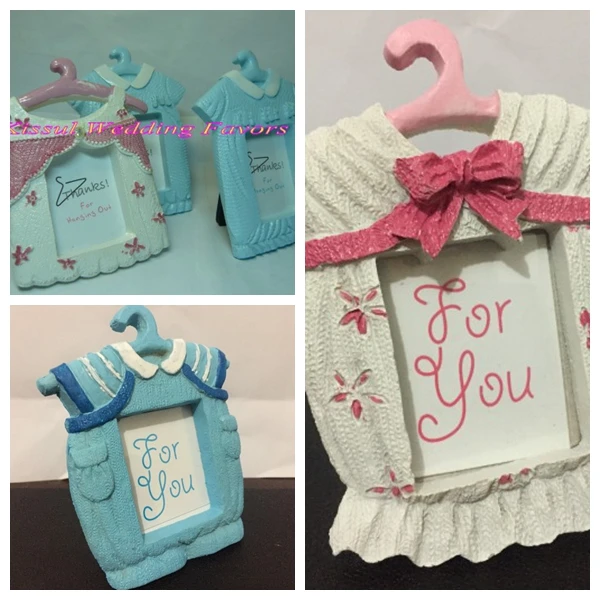 5Pcs/lot Adorable Baby shower Party Favors For Guests of baby suit Photo frames for New Born Baby birthday gifts Photo holder