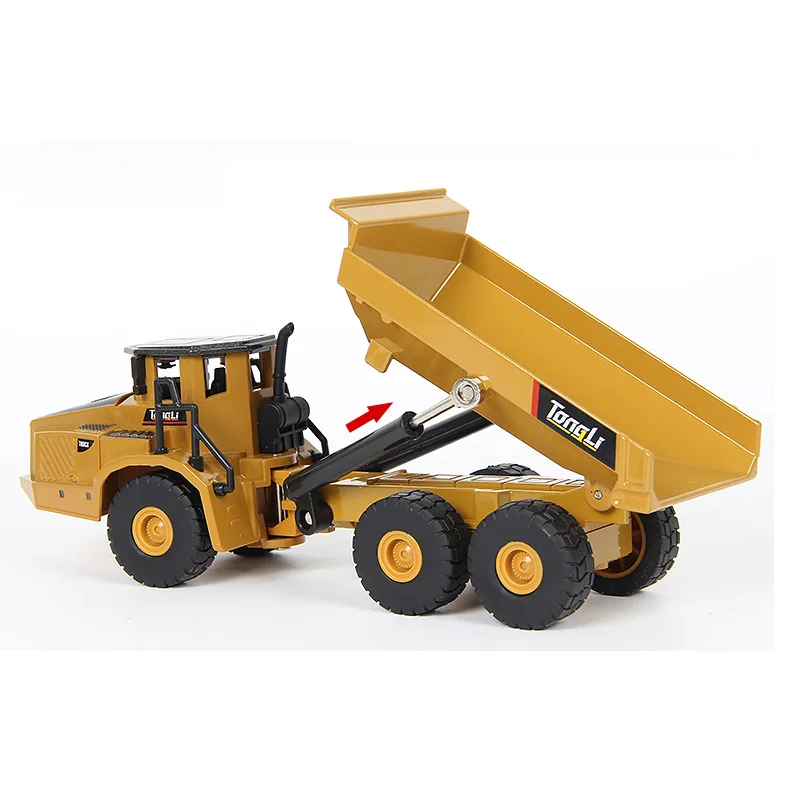 

High simulation Alloy Toys 1:50 Scale Mechanical dumper truck Collections Metals molds for diecasting metals Boys Christmas Gift