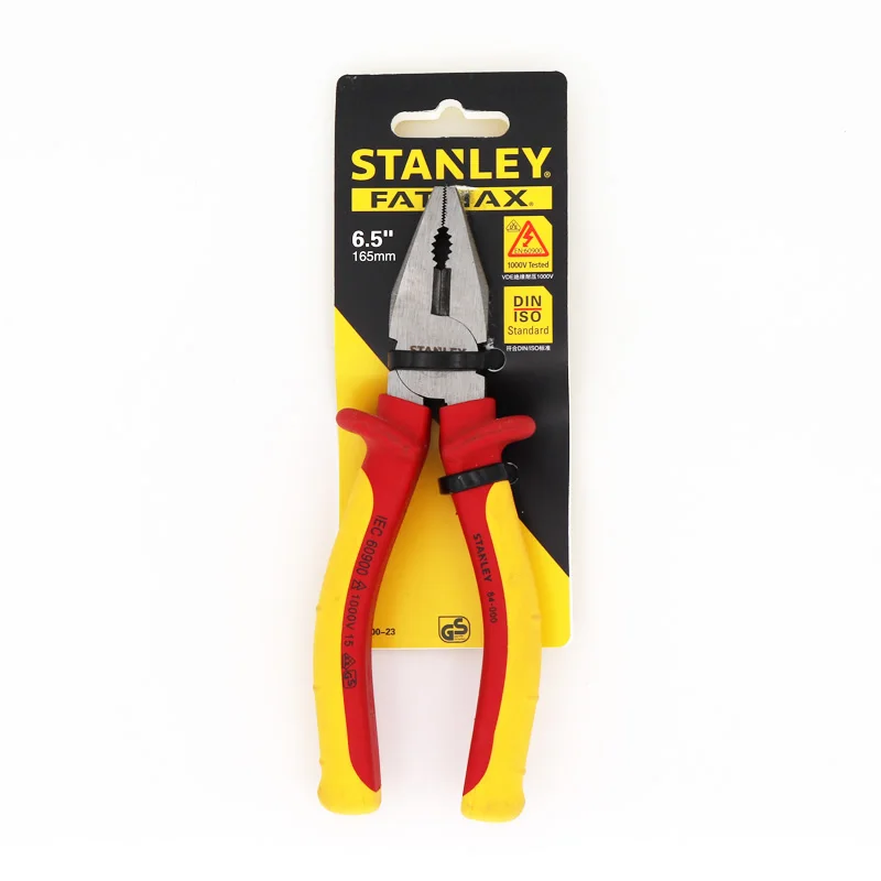 stanley alicate profissional vde 1000v peca combinacao isolada fio combinado ferramentas de isolamento para eletricista fatmax 01