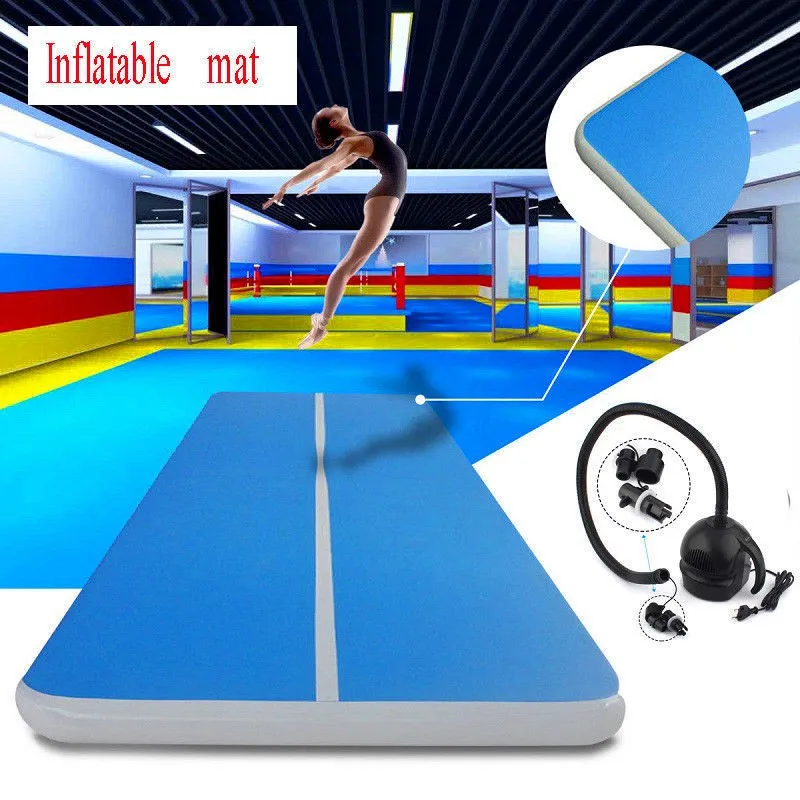 

Free Shipping Air Track Gymnastics Mats 20ft*3.3ft Air Mat 8 Inches Thickness Tumbling Mat with Electric Air Pump for Gymnastic