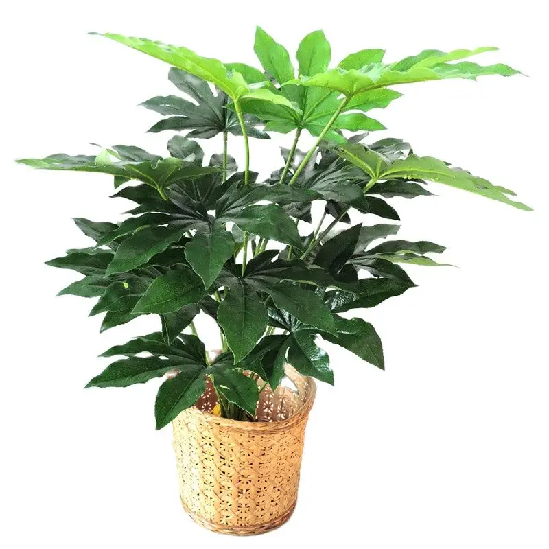 

70CM18 Leaf Artificial Papaya Tree Simulation Palm Tree Plants Plastic Tropical Banana Leaf Living Room Christmas House Decor