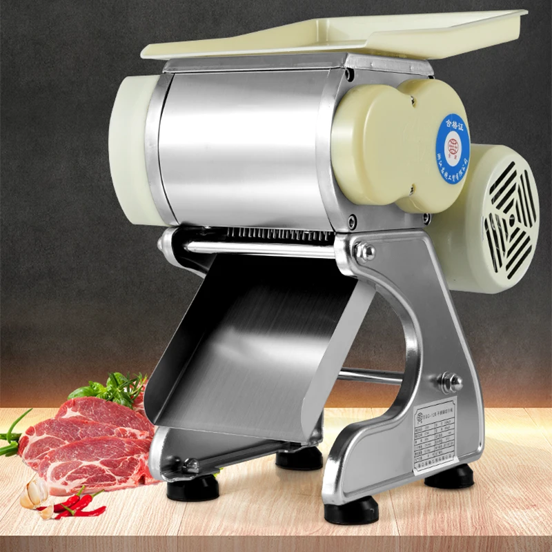 آلة تقطيع اللحوم الكهربائية 60 كجم/ساعة-120 كجم/ساعة تقطيع اللحوم متعددة الوظائف آلة تقطيع اللحم سطح المكتب قطاعة الخضراوات الصغيرة