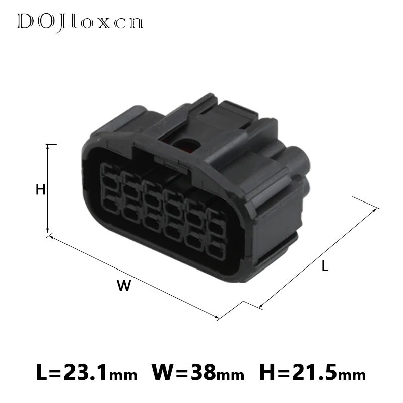 1/5/10/20 Sets 12 Pin Car Waterproof Auto Balck Male Female Connector LED Fog Light Wire Socket 6181-6784 6189-7410 For Honda