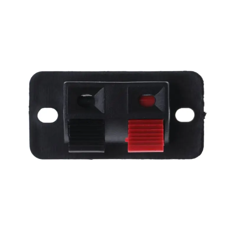 10PCS Spring Clip WP2-4 Stereo Speaker Plate Terminal Strip Board 2 Way Binding Post Connector Socket Block Push Type 19QA