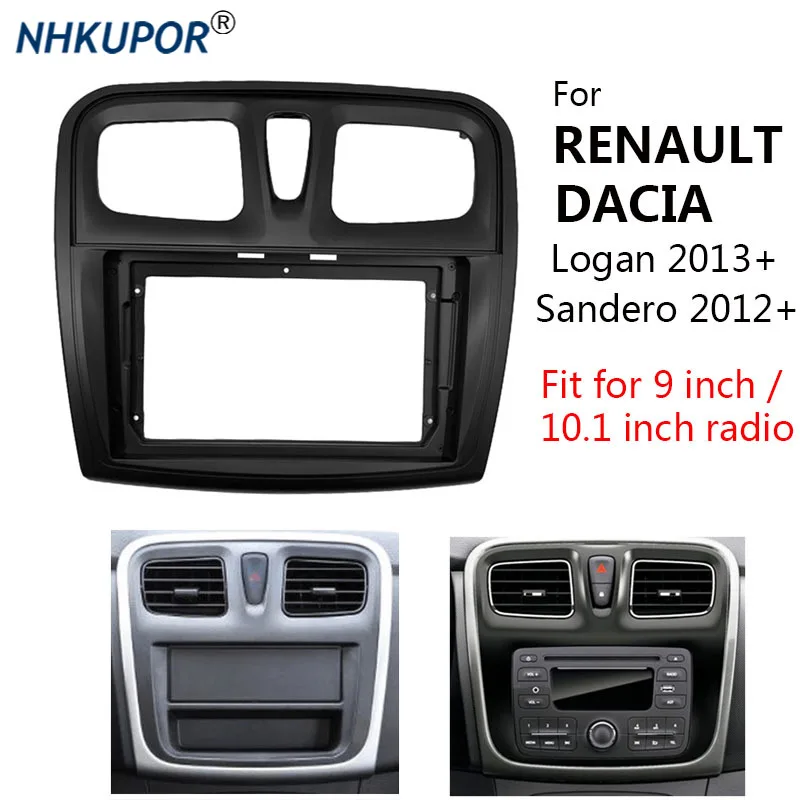 

2 Din Radio Fasica RENAULT Logan 2013+ Sandero 2012+ Auto Stereo Dash Panel Trim Kit Face Frame Refitting Installation