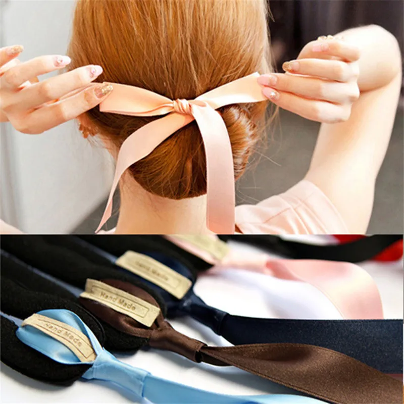 1pcs Hair Curls Hair Device Bun Head Band Hair Maker Hair Making Tool Ribbon Bowknot Bun Maker Fashion Women Hair Accessories