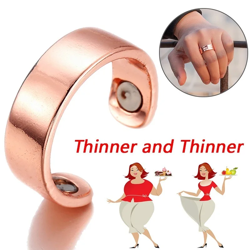 Fashion New Magnetic Slimming Ring Weight Loss Care Fitness Adjustable Lose Weight Fat Burning Fashion Opening Design Jewelry