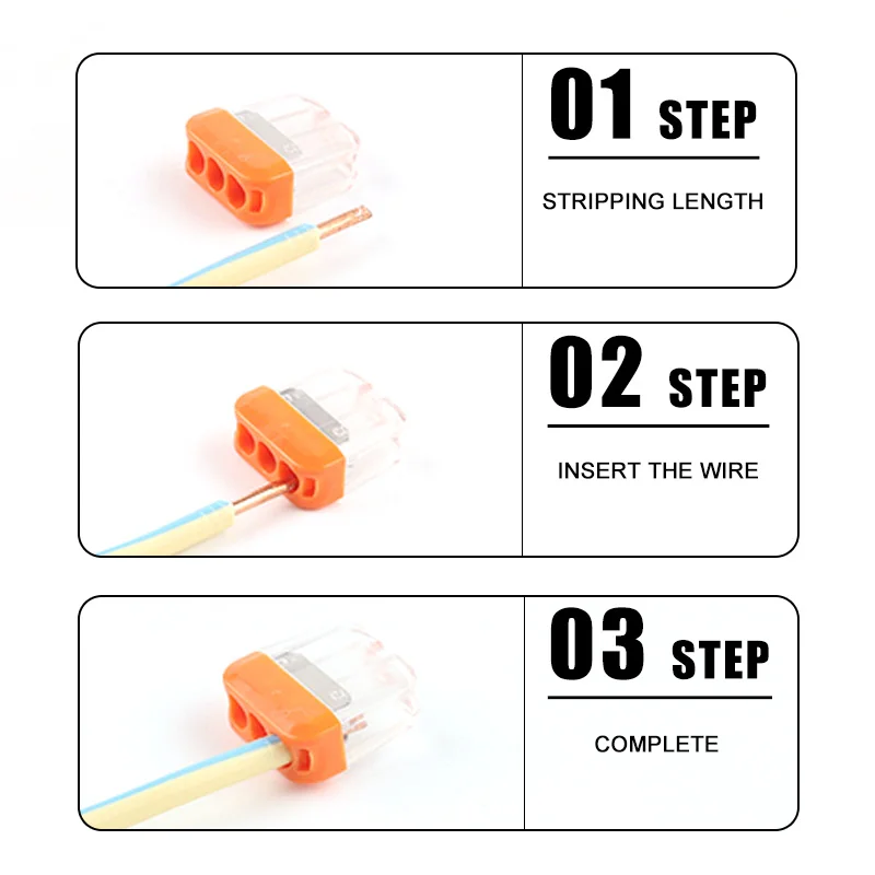 10 szt. Małe złącze do szybkiego łączenia przewodów 2/3/5 Pin kompaktowa puszka połączeniowa z przewodem do zacisk blok oświetlenia domowego