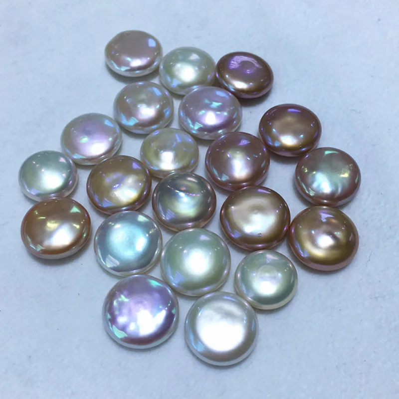 China Cultured Baroque Freshwater Coin Pearl 4A White Pink Purple Loose Beads Pearls for Jewelry Making Ring Earrings Necklace