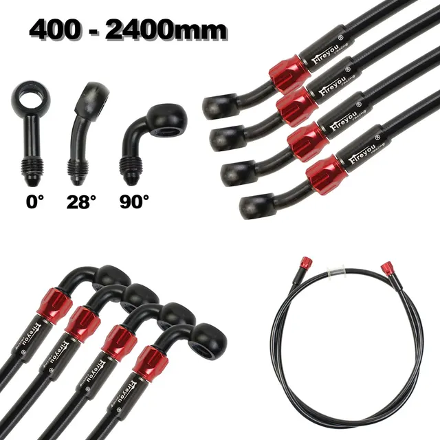 Motocyklowy wąż hamulcowy 10 mm AN3 Hydrauliczna rura sprzęgła Cylinder hamulcowy Olej DOT Wzmocniona rura ATV Dirt Pit Racing Bike