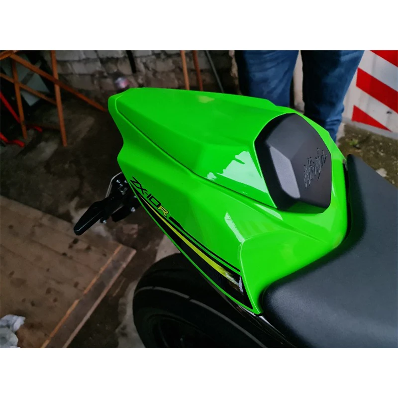 Motorcycle Pillion Rear Fairing Seat Cowl Cover For 2016 2017 2018 - 2021 2022 Kawasaki Ninja ZX10R ZX-10R ZX 10R Green Carbon