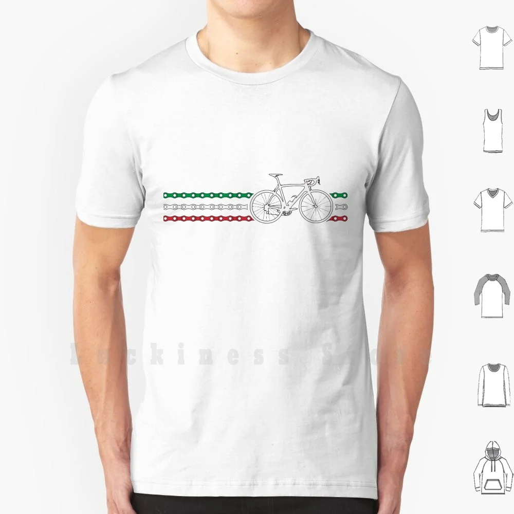 Bike Stripes Italy-Chain T Shirt Print For Men Cotton New Cool Tee Popular 100 Top Most Cool Retro Vintage Badge Emblem