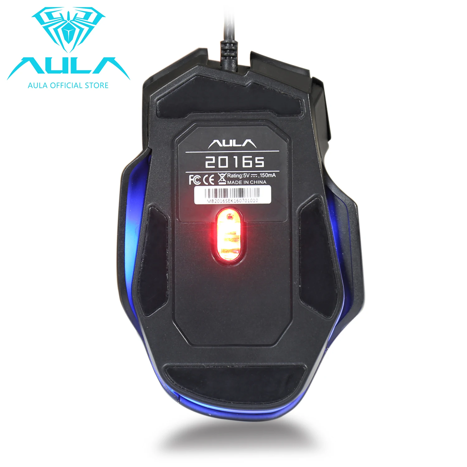 AULA S12 Wired Gaming Mouse Professional Office Mause 7 Buttons 3500DPI Backlight Optical Computer Mouse for Gamer Desktop PC