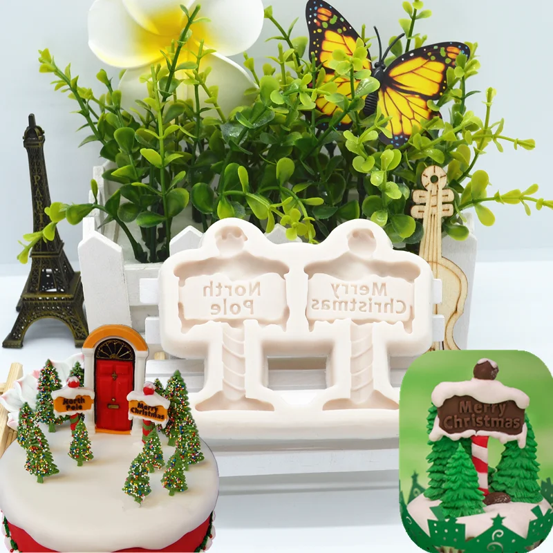 Christmas Mailbox Silicone Mold Resin Kitchen Baking Tools Cake Dessert Lace Decoration DIY Chocolate Candy Pastry Fondant Mold