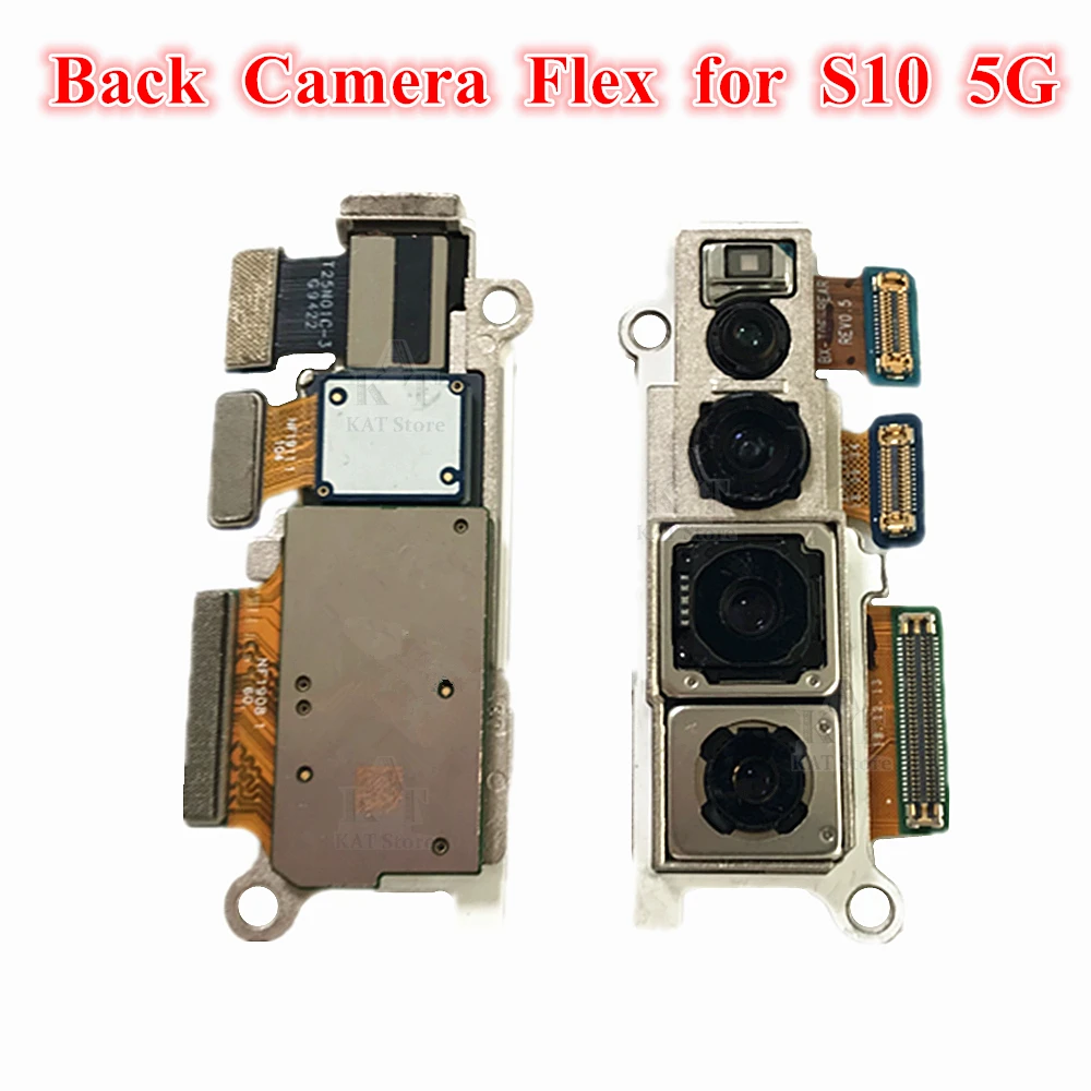 10Pcs Back Camera Flex for Samsung Galaxy S10 5G G977 G977F G977B Big Main Rear Back Camera Module Flex Cable Replacement Parts