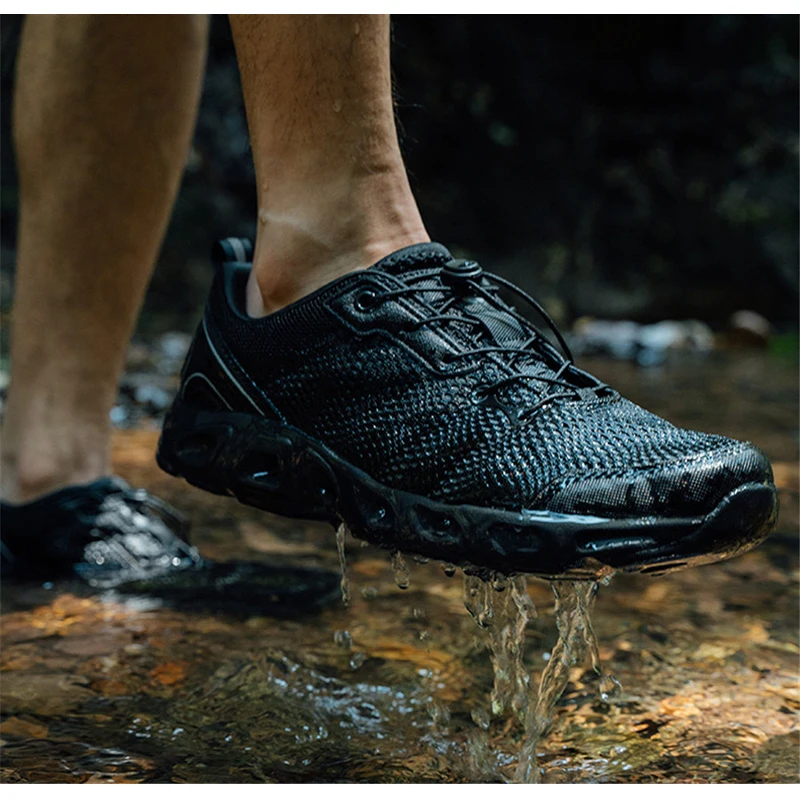 Chaussures de randonnée ultra-légères pour hommes, baskets tactiques militaires d'extérieur respirantes, chaussures d'escalade hors route à séchage rapide