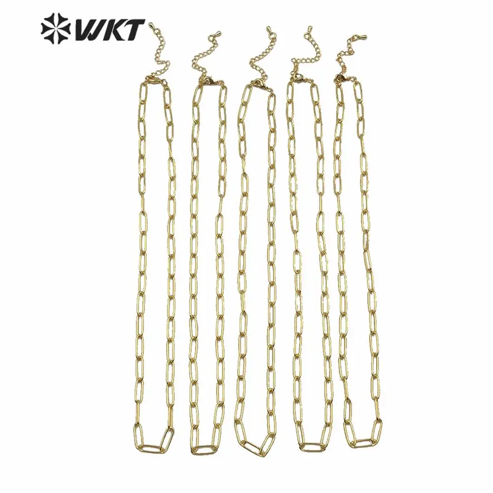 WT-N1224 Hot Selling Popular Brass Chain Necklace Fashion Jewelry For Women Dressing ACC