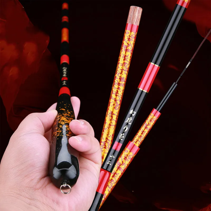 2.7m-4.8m Taiwan Fishing Rod Carbon Fiber Telescopic Fishing Olta Hand Peche Feeder for Carp Fishing Stick Vara De Pesca Tackles