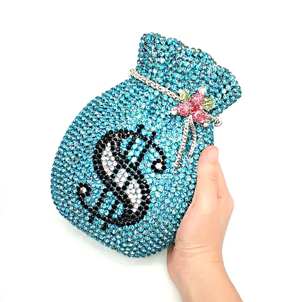 Luxury Designer US Dollar Crystal Handbags Women Party Purse Money Pouch Ladies Wedding Evening Bag For Diamond Clutches