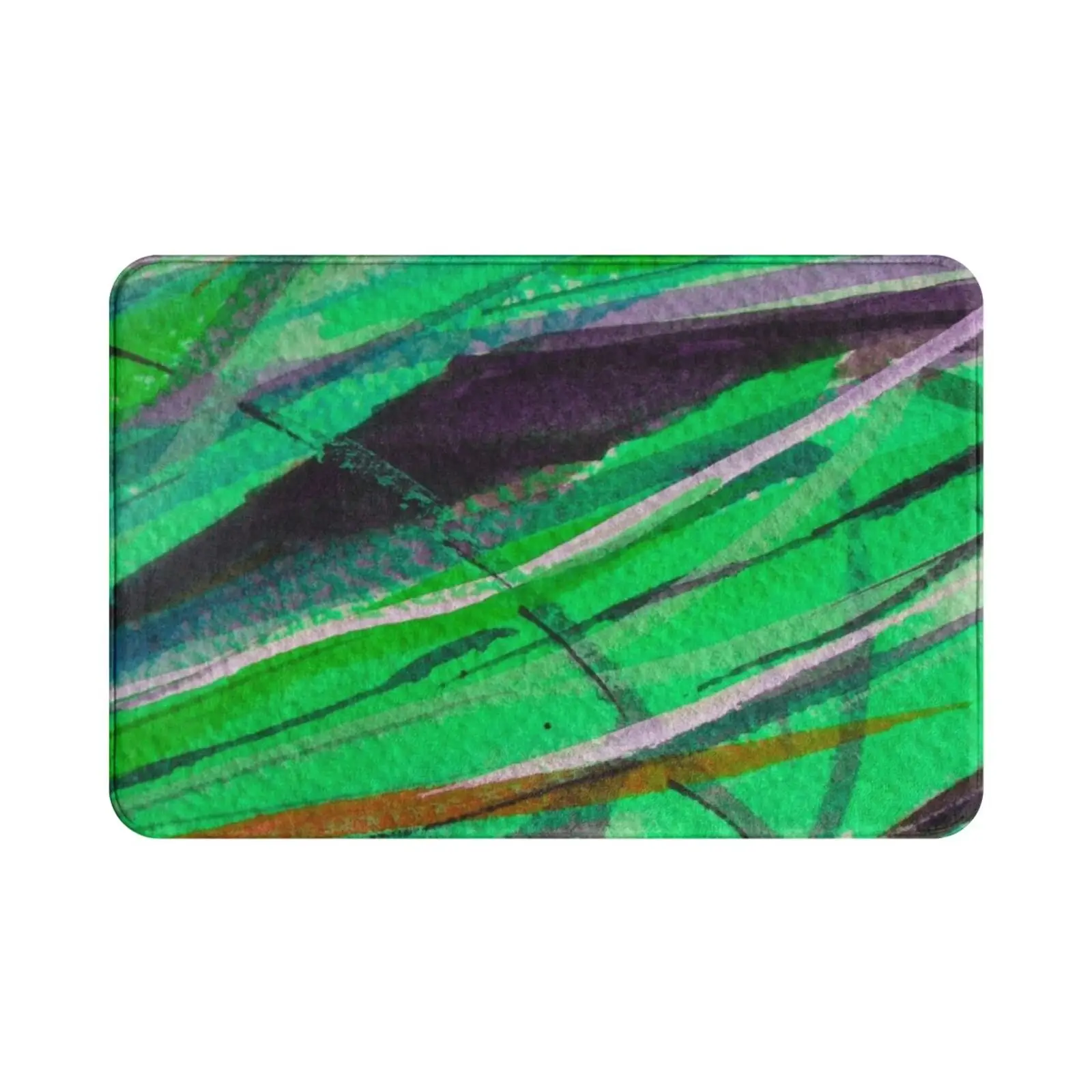 Abstract Grass 1 Digitally Enhanced 4 Carpet Mat Rug Cushion Soft Non-Slip Green Bright Green Abstract Abstracted