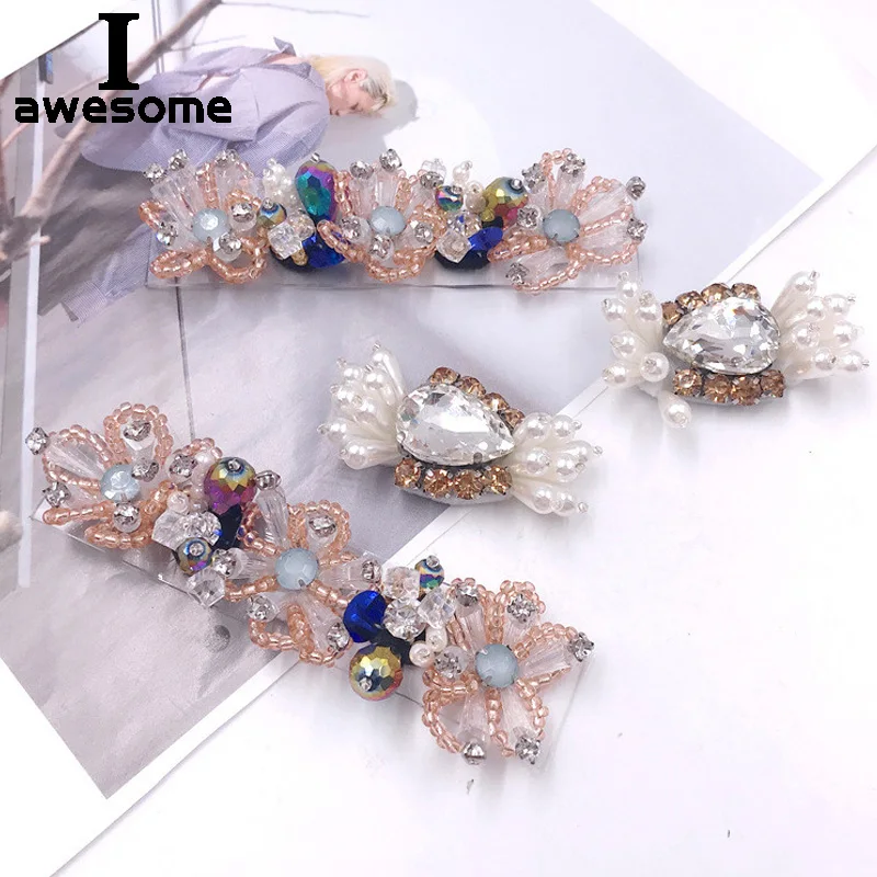 Fashion DIY Shining Crystal Bridal Wedding Party Shoes Accessories For high Heels Shoes Rhinestone Shoe Decorations Shoe flower