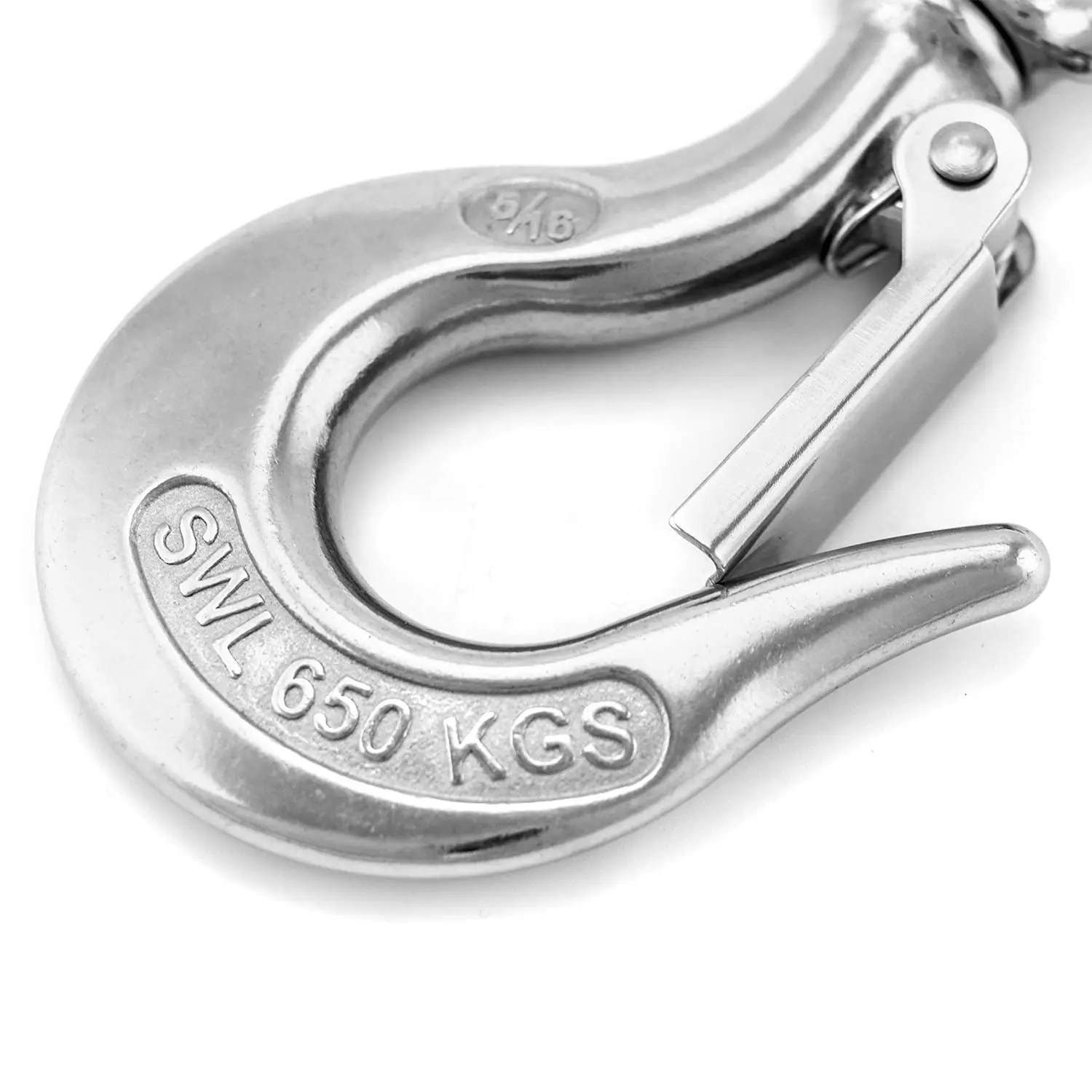 Вертлюжный подъемный крючок из нержавеющей стали поворотный кран Hook 304 с защелкой безопасности 1400lb