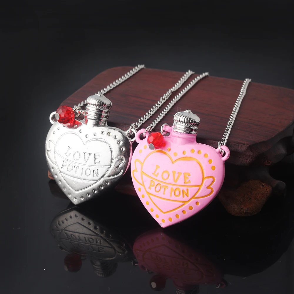 New Creative Magic Love Potion Heart Bottle Necklace Collar For Lady Girls Friends Jewelry Accessories Gift Dropshipping