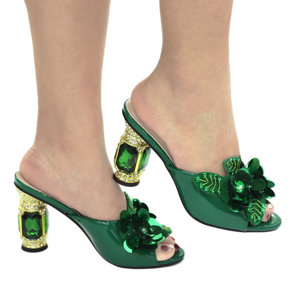 green dress shoes womens Bravo Glitter Green Shoes 9 Medium (D) main image 0