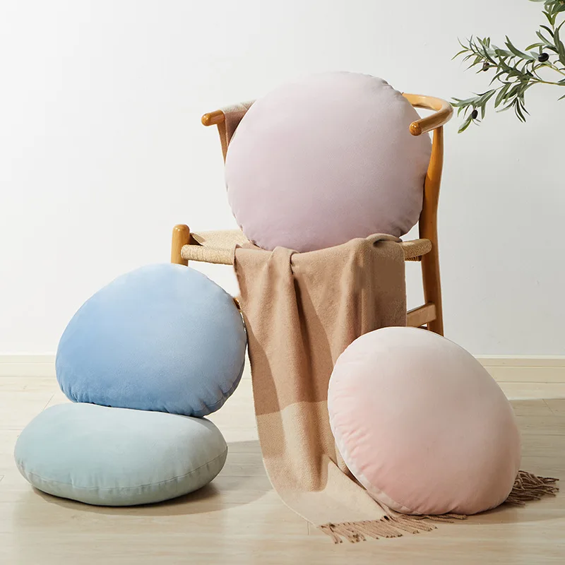 

Japanese Style Round Cushion With Fillings Tatami Floor Seat Mat Super Soft Velvet Meditation Cushion Futon Home Chair Cushion