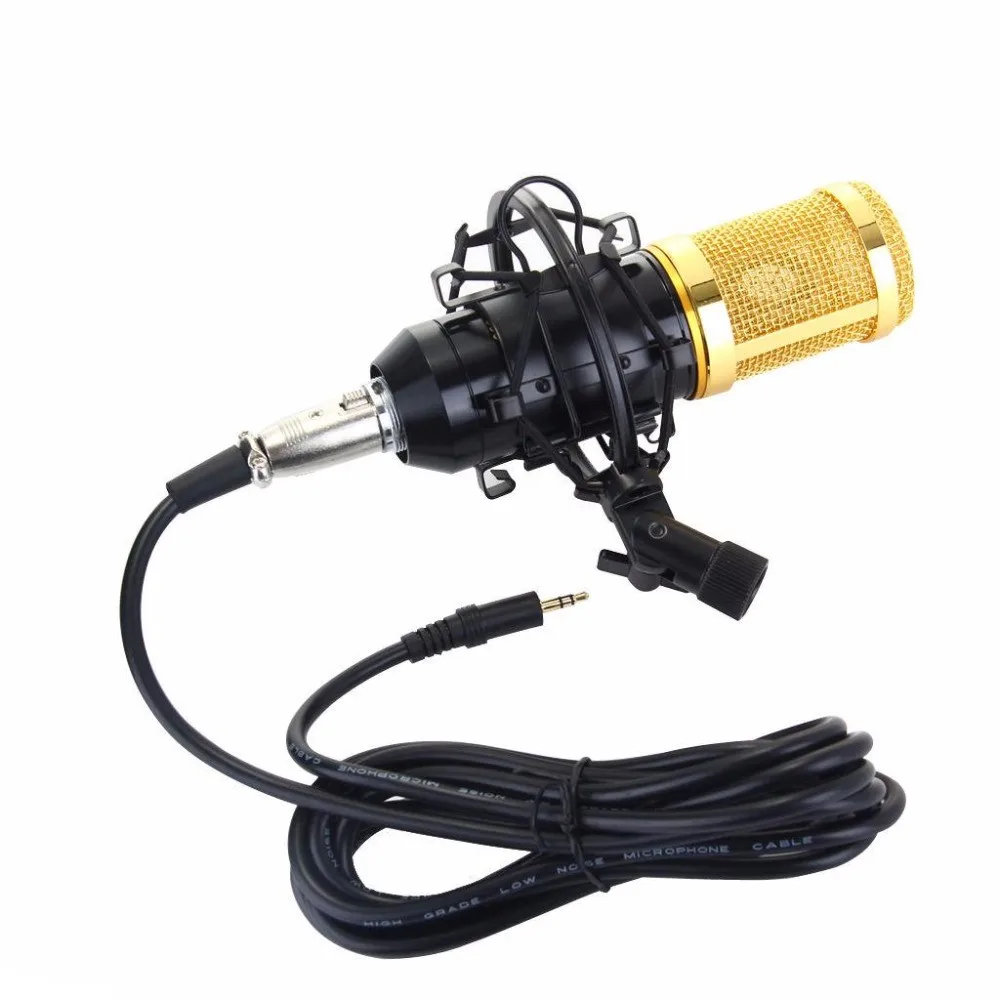 Professional BM 800 Condenser Microphone Cardioid Pro Audio Studio Vocal Recording Mic KTV Karaoke Microphone Kit