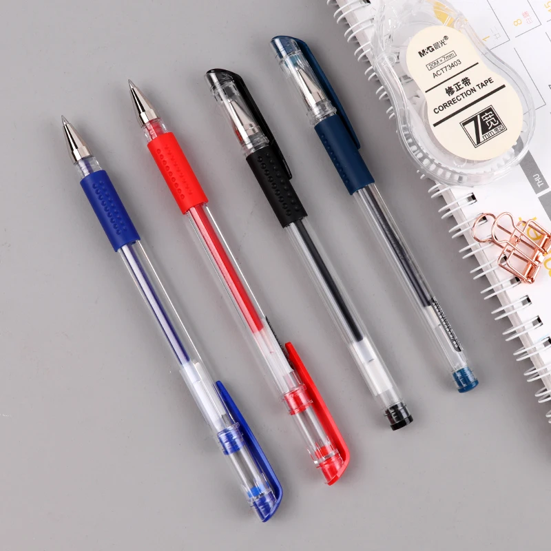 24PCS M&G Q7 Signing Pen Gel Pen Carbon Ink 0.5mm Doctor with Prescription Ink Gel Pen Blue Bullet