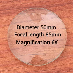 Support Customized Desktop Magnifying Glass Lens Magnification 6X Diameter 50mm Focal Length 85mm