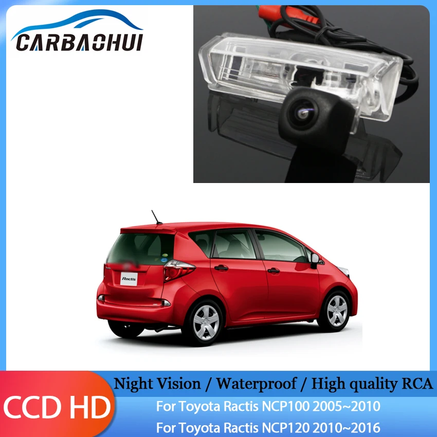 Car Reversing Parking Camera HD Backup Rear View Camera CCD For Toyota Ractis NCP100 For Toyota Ractis NCP120 2005~2016