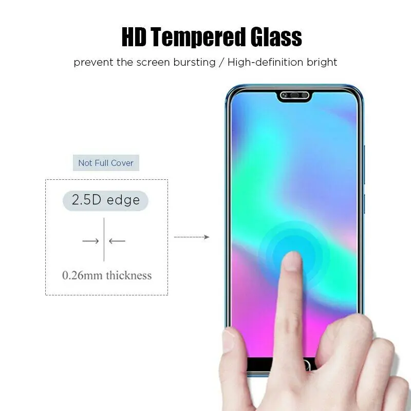 Vetro protettivo 9D acceso per Huawei Honor 8X 8A 8C 8S 9A 9C 9S 9X proteggi schermo temperato Honor 10i 20i 20S custodia in vetro