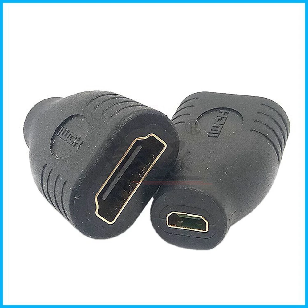 Micro HD-compatível fêmea para HDTV fêmea cabo adaptador conector 1080P 1.4V